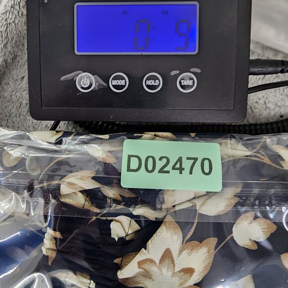 Vintage 90s Segue Skirt Women 2X Blue Tan Floral Faux Button Front Midi Back Zip - Picture 7 of 7